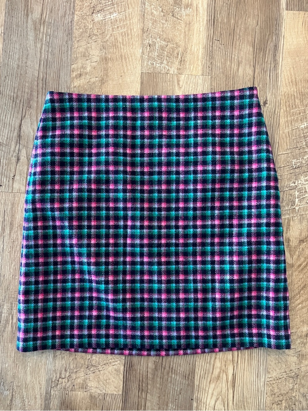 Talbots Plaid A-Line Wool-blend Skirt